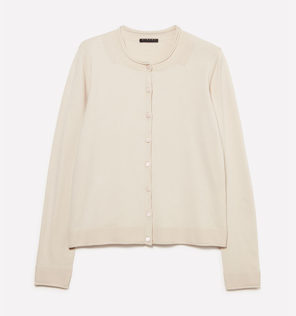 Beige regular fit cardigan - women's cardigans - Beige | Sisley image number 5